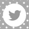 grey white polka dot twitter  social media icon