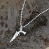 silver pistol ball chain necklace