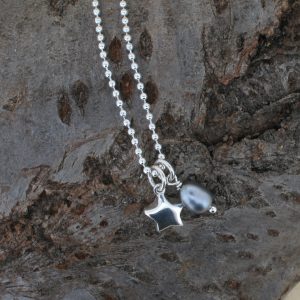 Star & Grey Pearl Necklace