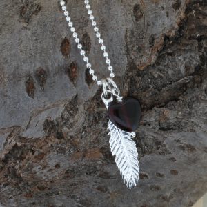 Feather & Heart Necklace