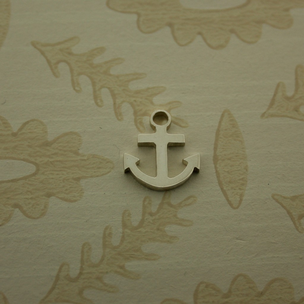 large silver anchor charm