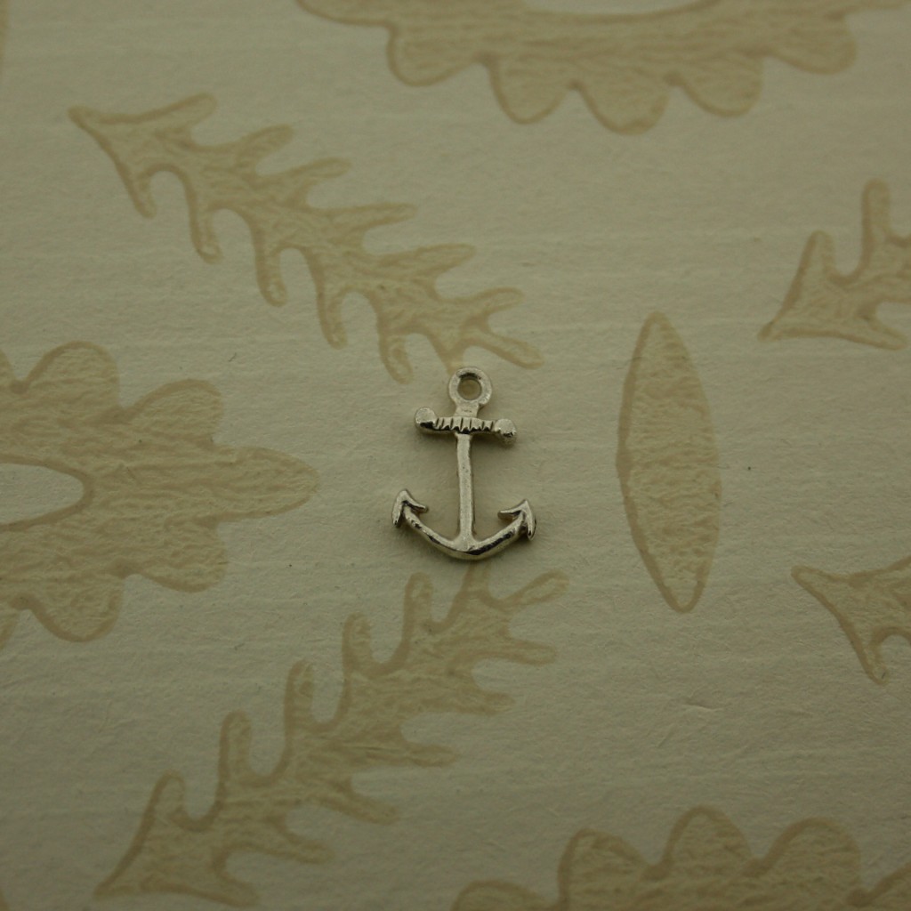 Tiny silver anchor charm