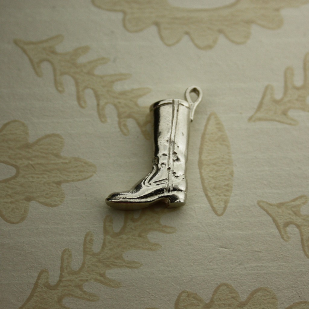 silver boot charm