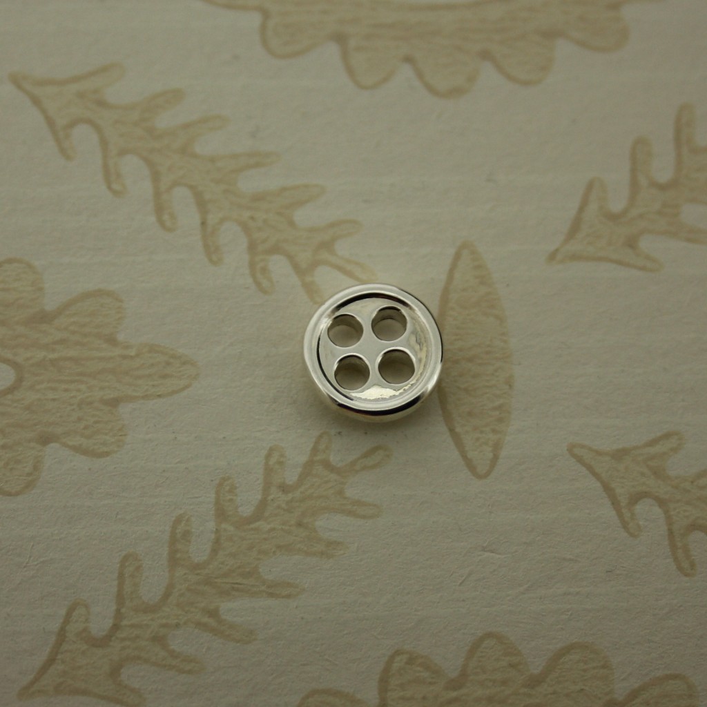 silver button charm