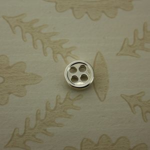 silver button charm