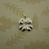 silver four leaf clover pendant charm