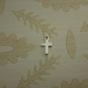 small silver cross charm