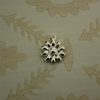 silver daisy flower pendant charm