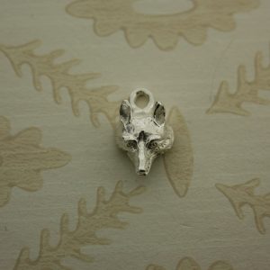 silver fox head charm