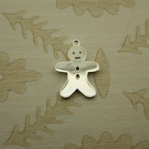 silver gingerbread man charm