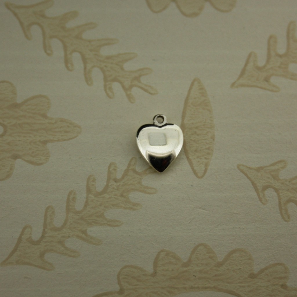 small silver heart charm