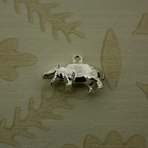 silver hippo charm