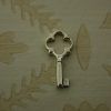 large silver key charm