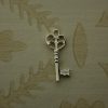 medium silver key charm