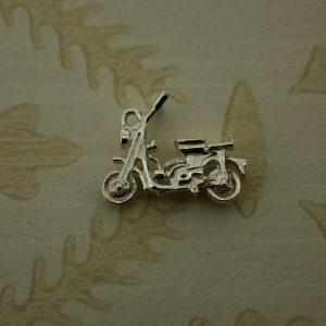 silver motorbike charm