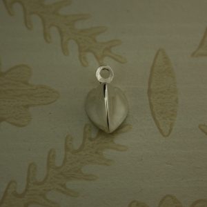 silver three sided heart charm