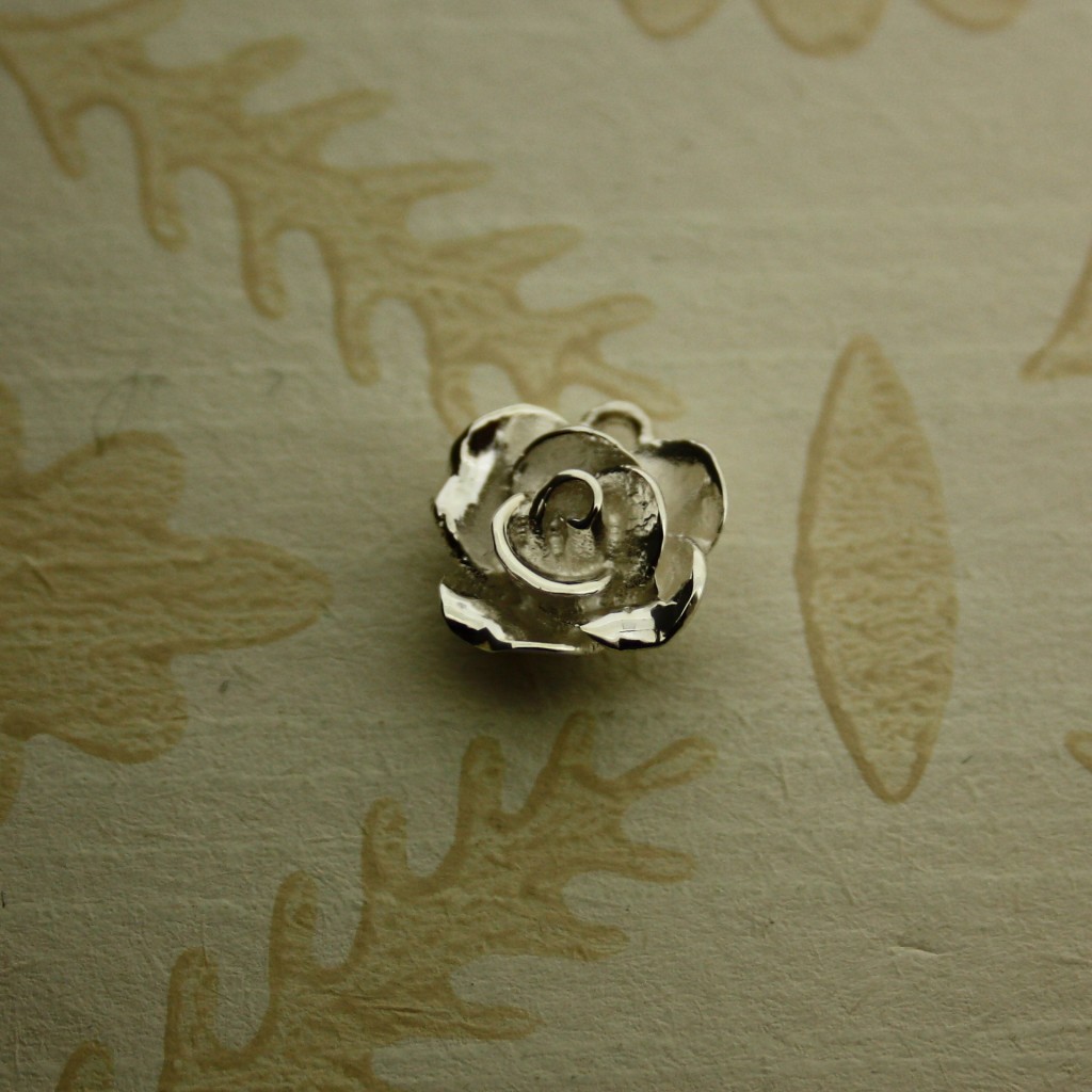 sterling silver rose charm