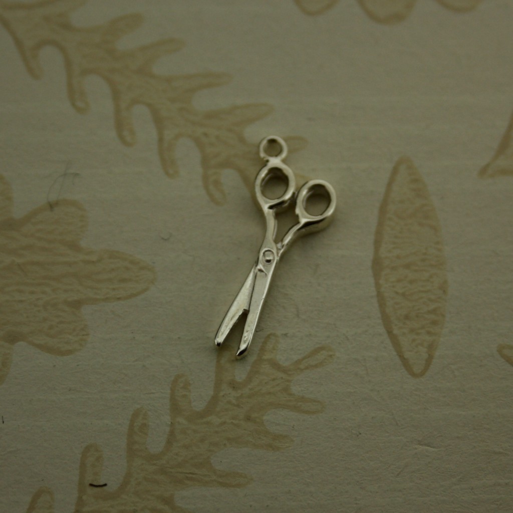 silver scissors charm