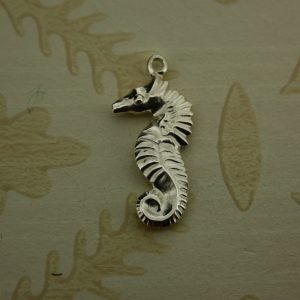 silver seahorse charm