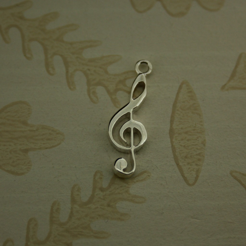 silver treble clef charm