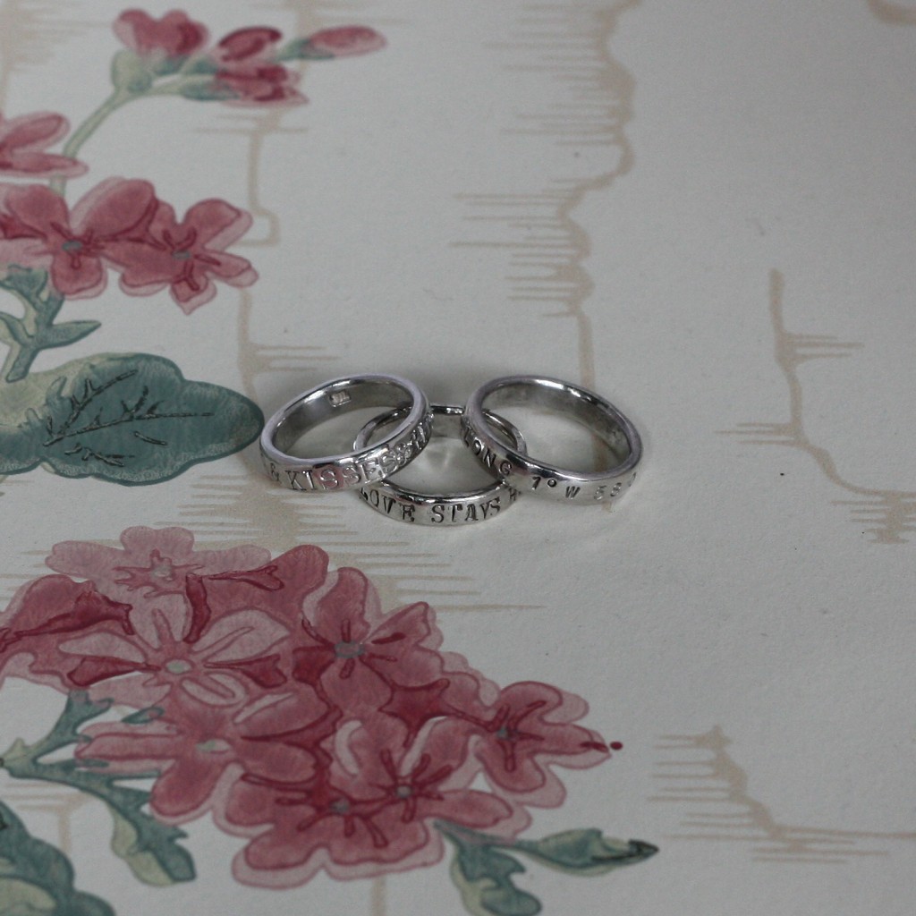Stamped to order silver ring