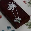 three padlock charms on a long ball chain