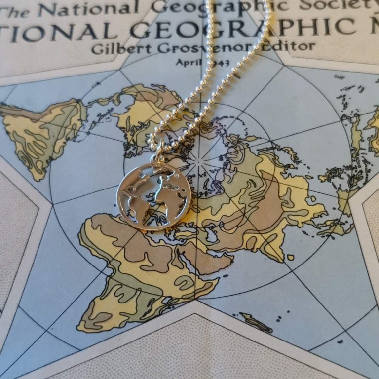 world map pendant necklace