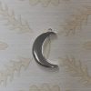 Silver crescent moon charm