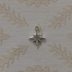 Sterling silver north star charm